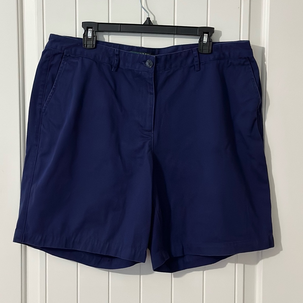 Lauren Ralph Lauren navy blue shorts women’s plus size 14W